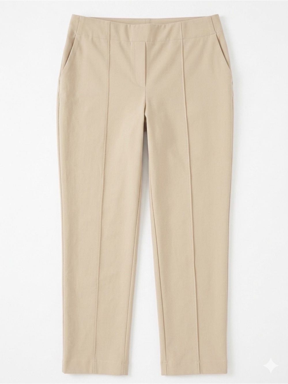Rachel Zoe Cream Pointe Tailored Pull-On Trousers